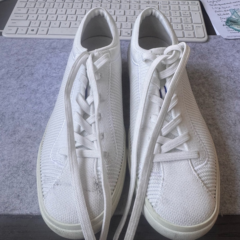 Rothy's White Sneakers Minimalist Canvas Design